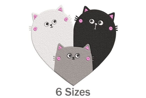 Cat Heart Family Embroidery Design Review