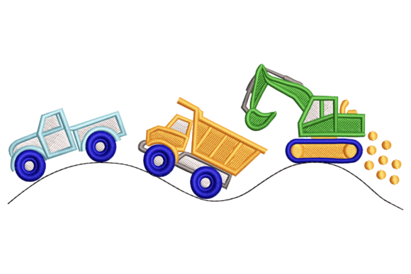 Construction Vehicles: A Seasonal Embroidery Review