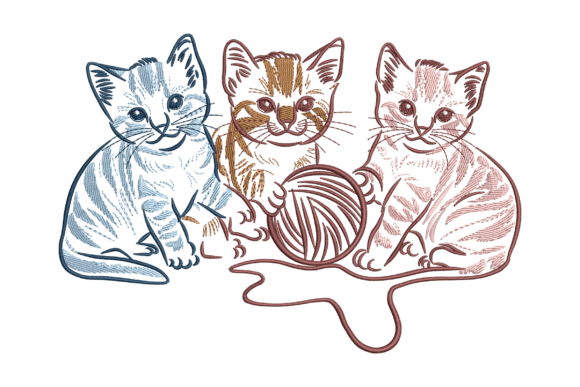 Cute Playful Kittens Embroidery Review