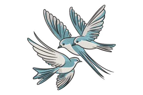 Flying Birds Embroidery Design Review for Gifts