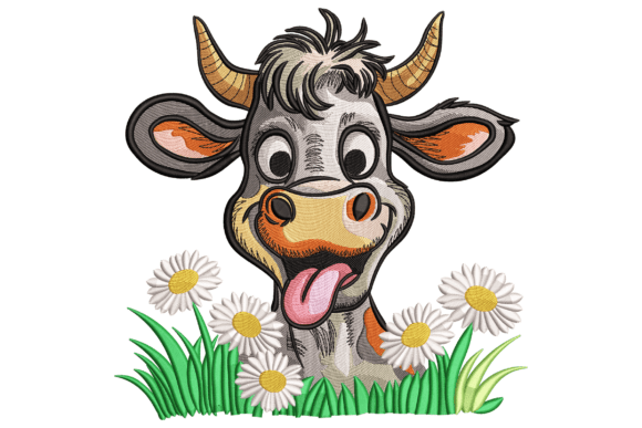 Silly Cow with Daisies Embroidery Review
