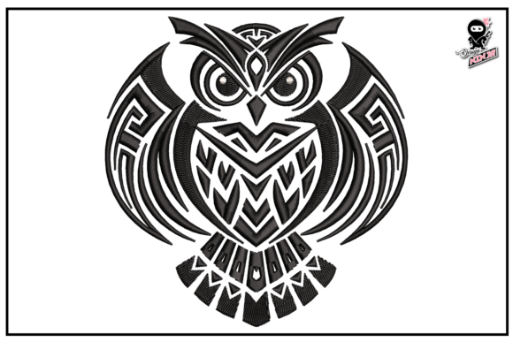 Tribal Owl: A Bold Embroidery Design Review