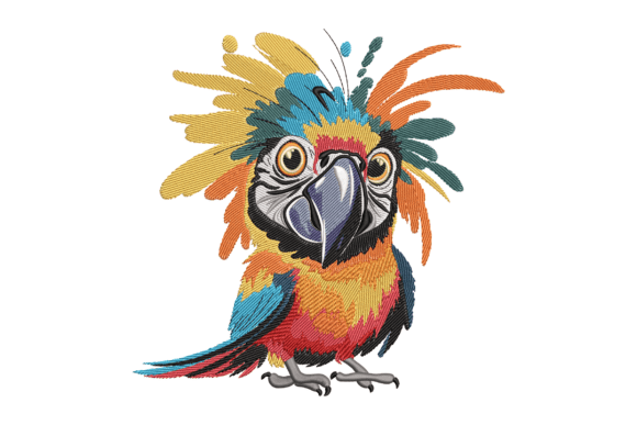 Vibrant Watercolor Parrot Embroidery Review